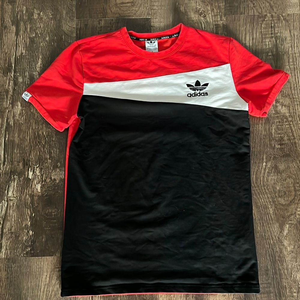 Man Adidas  tshirt , red-white-black